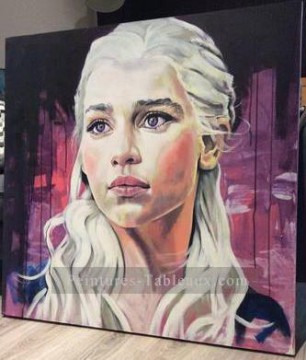 Fantaisie œuvres - Portrait de Daenerys Targaryen en violet Le Trône de fer